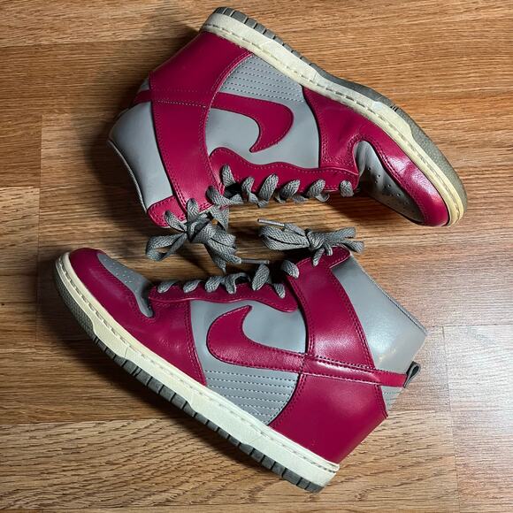 Nike Dunk Sky Hi Women Size 8w 528899 001 Medium Grey Sport Fuchsia Sail Shoes - Picture 1 of 7